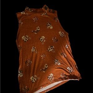 Eye Candy Floral Tank Top - Orange